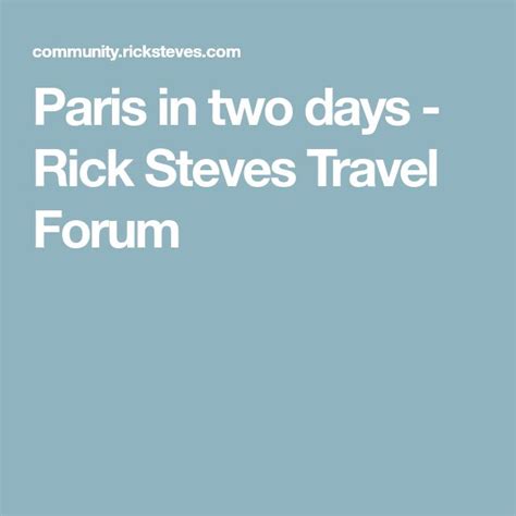 tripadvisor paris forum|rick steves forum france.